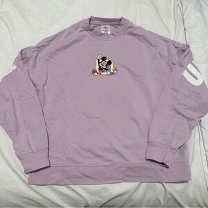 Disney Mickey Lavender Crewneck Sweatshirt